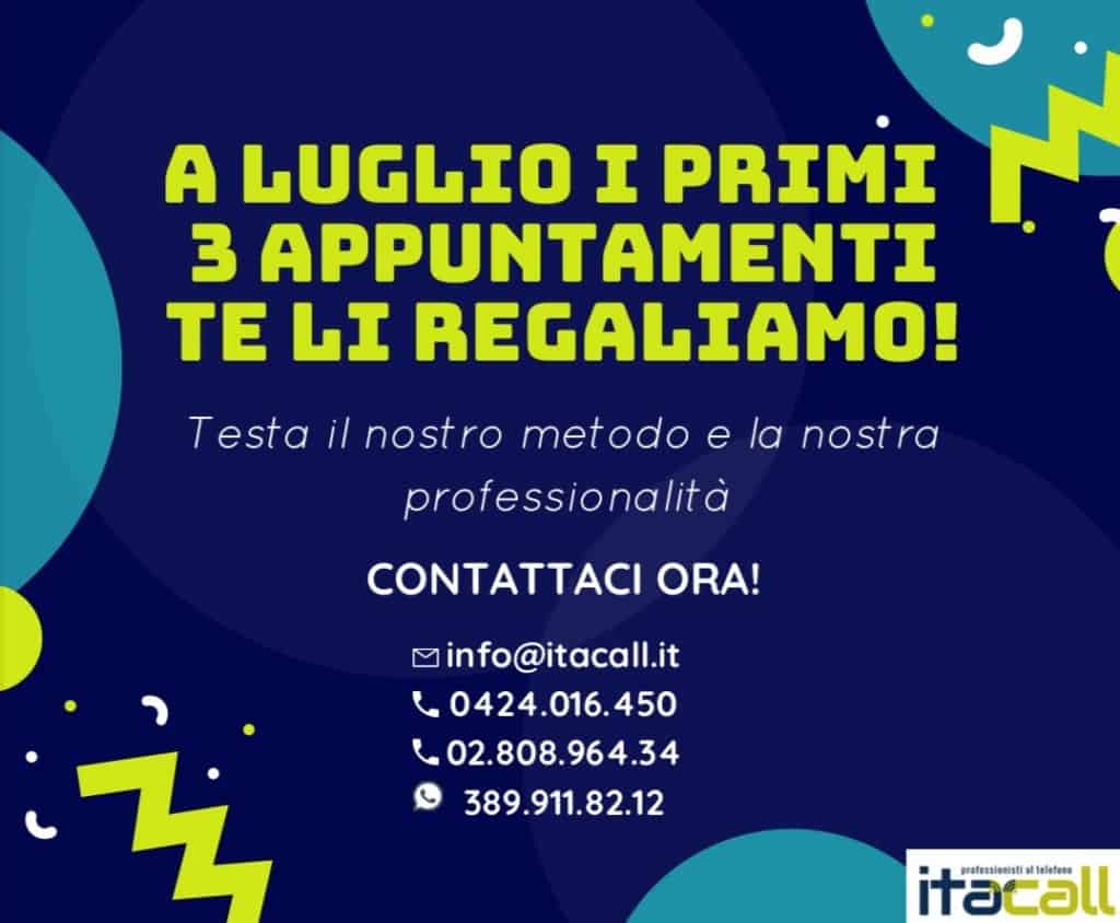 3 appuntamenti di Telemarketing in regalo